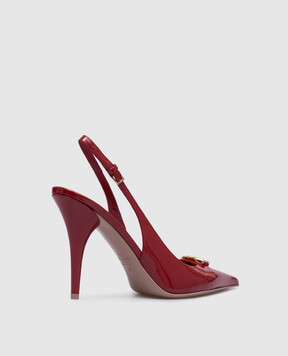 Valentino The Bold Edition red patent leather slingbacks with logo 5W2S0JE0LHS