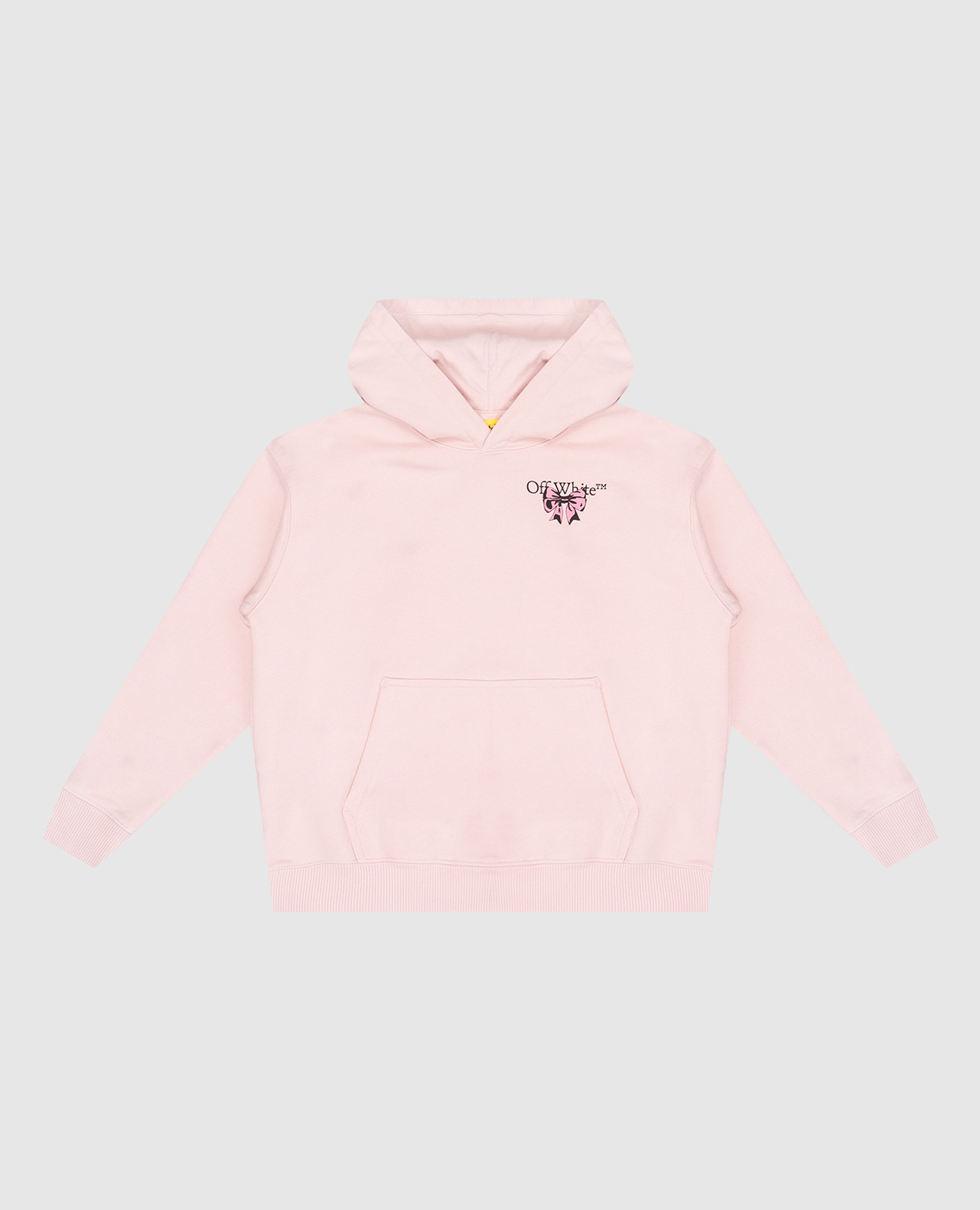 

Baby Pink Arrow Bow Print Hoodie Off-White, Розовый