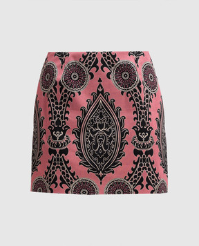La DoubleJ Pink Baia patterned mini skirt SKI0124COT006OLT01