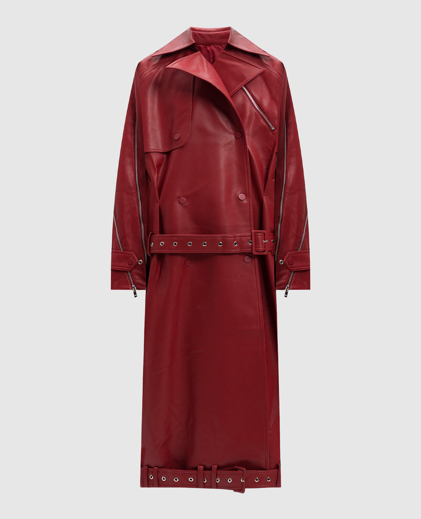 

Red double-breasted trench coat Rokh