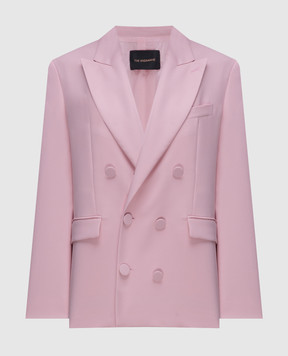 The Andamane Pink straight-cut double-breasted jacket T153007ATNP171