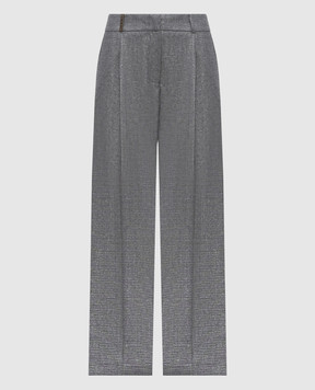 Peserico Gray wool pants P0419403363