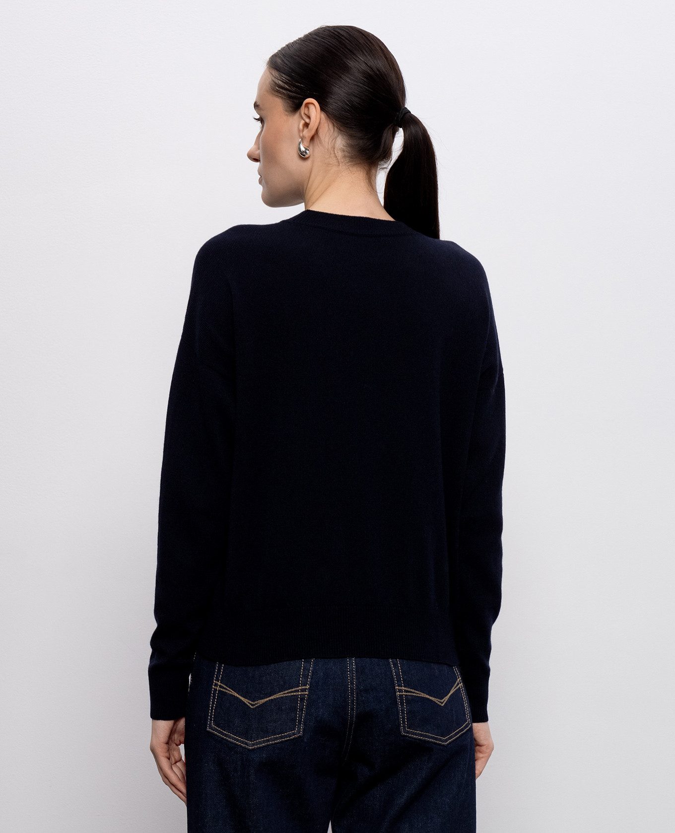 

Blue wool, silk and cashmere jumper Peserico