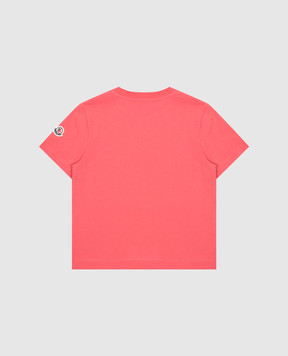 Moncler ENFANT Children's pink T-shirt with logo patch K19548C0001289AT91214