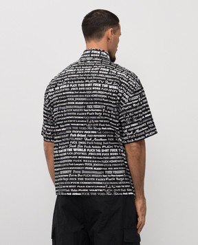 Vetements Black shirt with contrasting print UH76SH580B