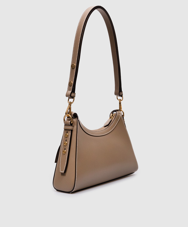 Balmain - B-Buzz Brown Leather Hobo Bag DN1BT904LSLX - shop