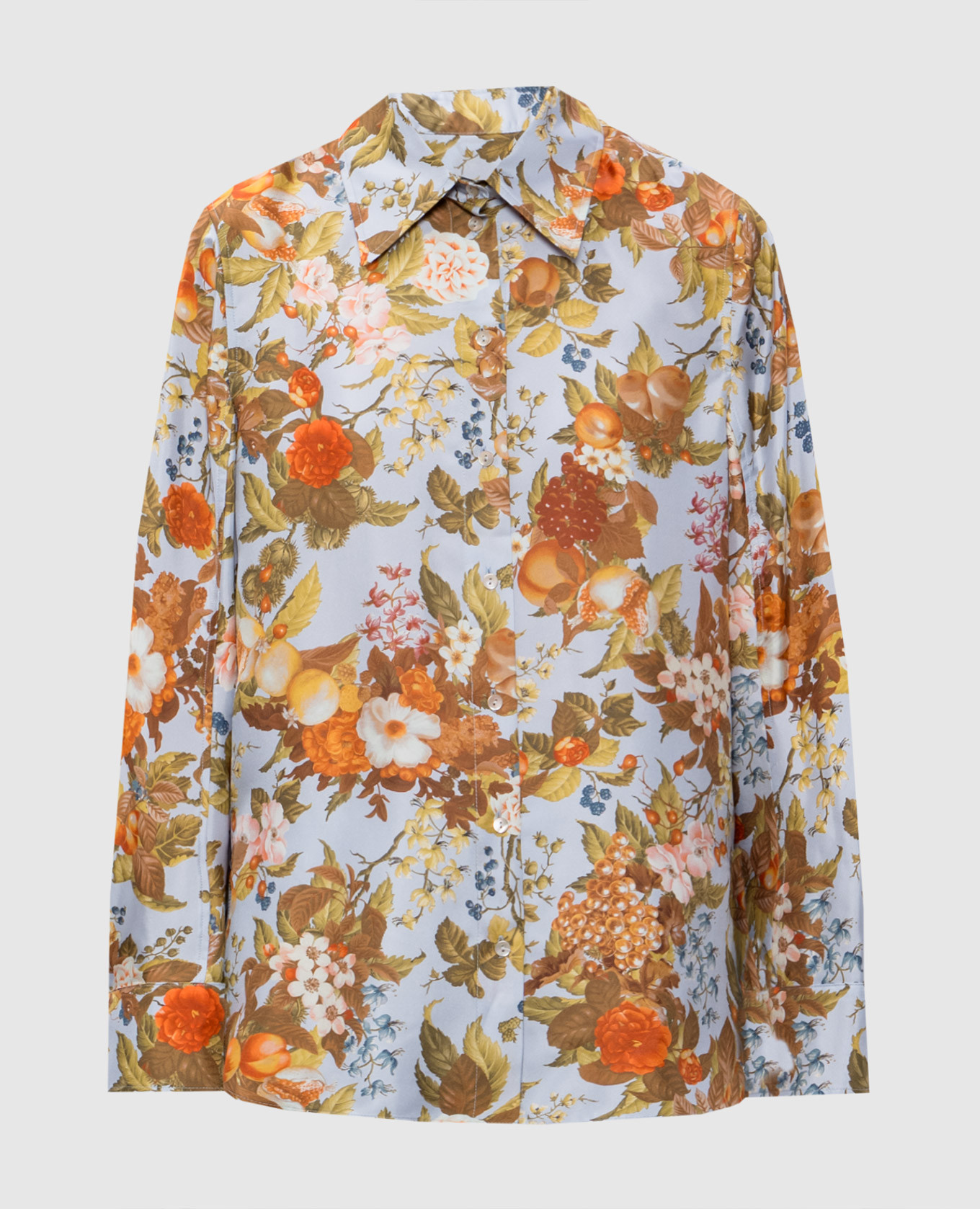 

Mark floral silk blouse Momoni, White