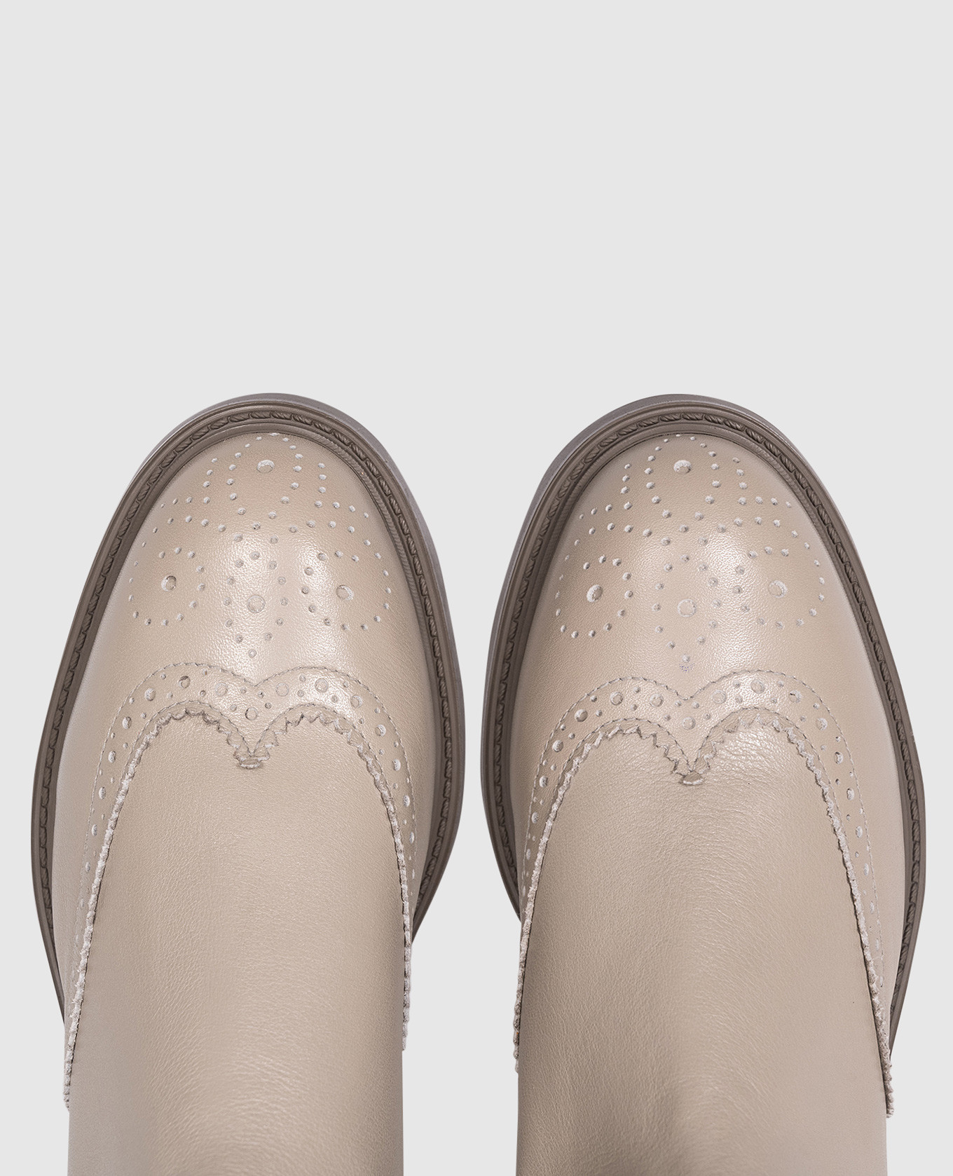 Gray leather Chelsea boots with perforations Doucal's 4