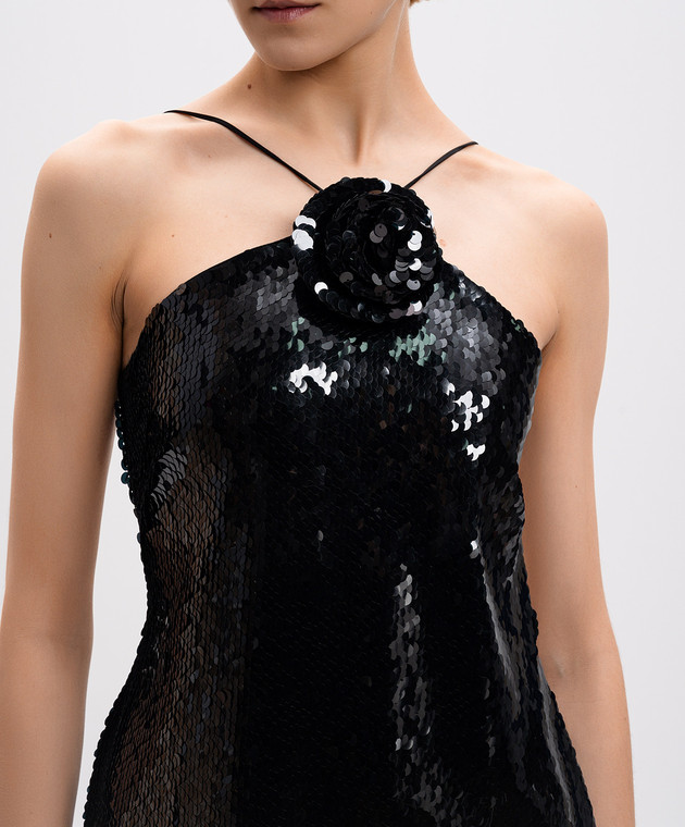magda butrym sequin mini dress Magda Butrym Floral-appliqu sequined minidress Magda Butrym