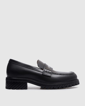 Off-White Black leather loafers Sombat OWIG004C99LEA002
