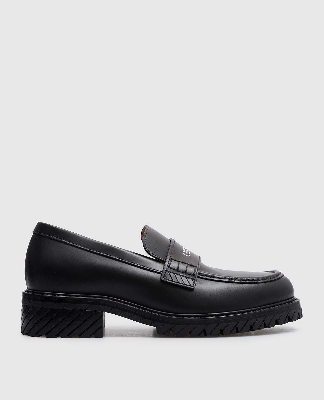 Black leather loafers Sombat Off-White
