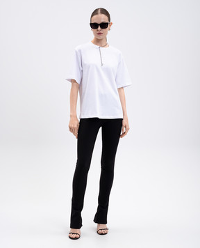 Max Mara Sportmax OBLATO white T-shirt with chain OBLATO