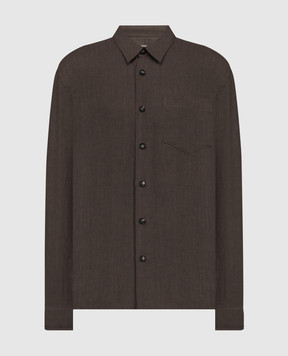 Cashmere&Whiskey Brown linen shirt 0331900195