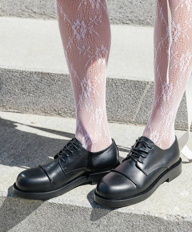 Ann Demeulemeester - Sem black leather derbies 2401WF30LT049