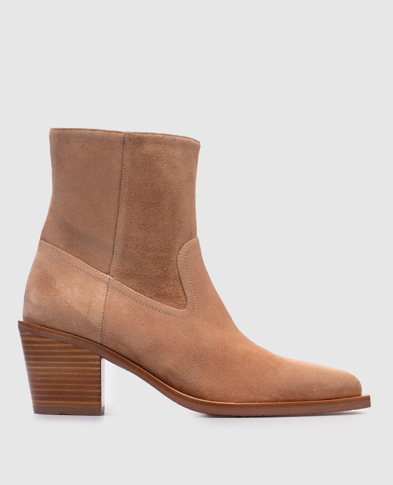 Beige suede TATE boots Stuart Weitzman