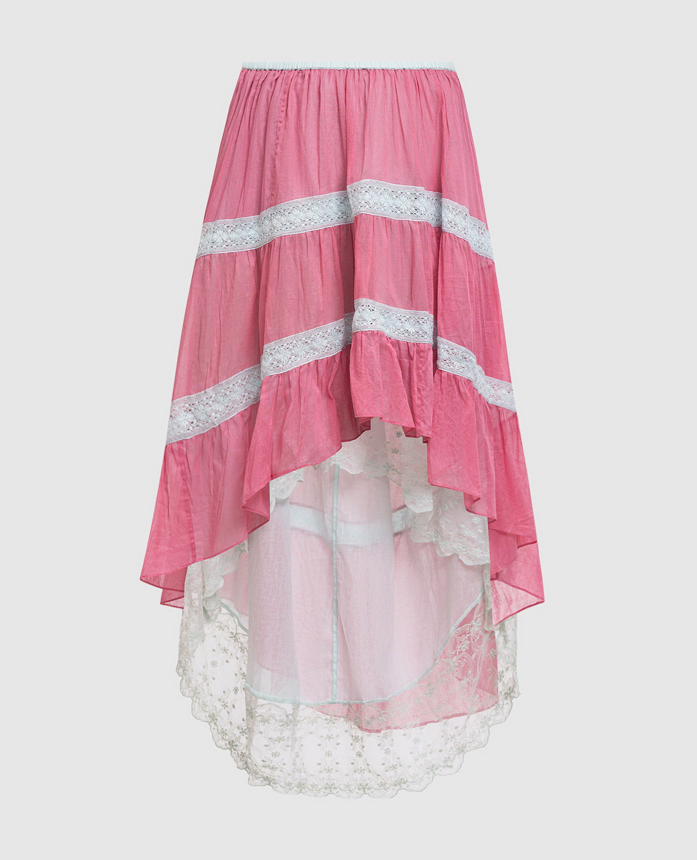 

Pink skirt with lace BP56