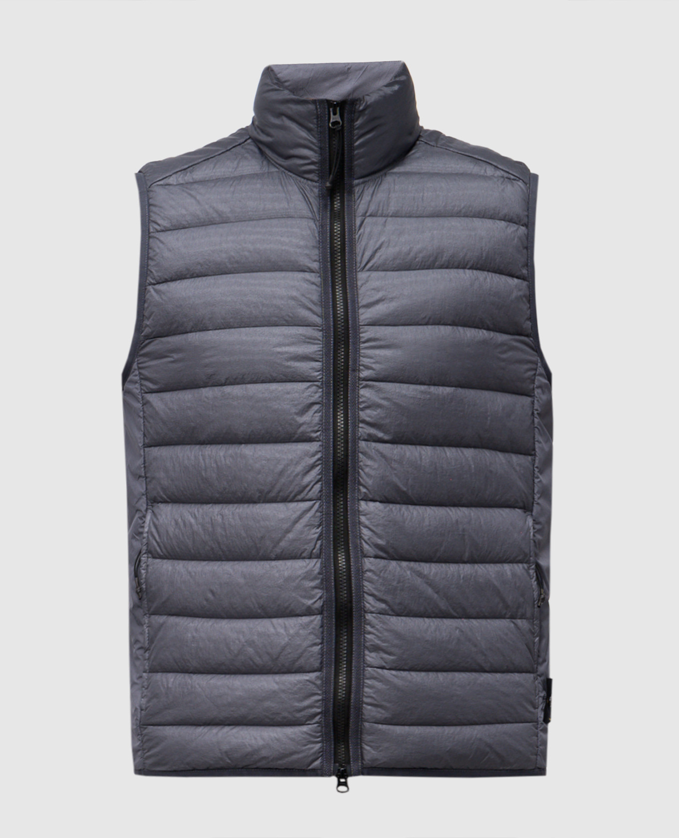 

Grey down vest with logo patch Stone Island