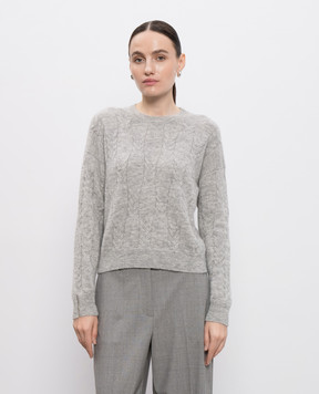 Peserico Gray sweater with wool A99332F07K09240
