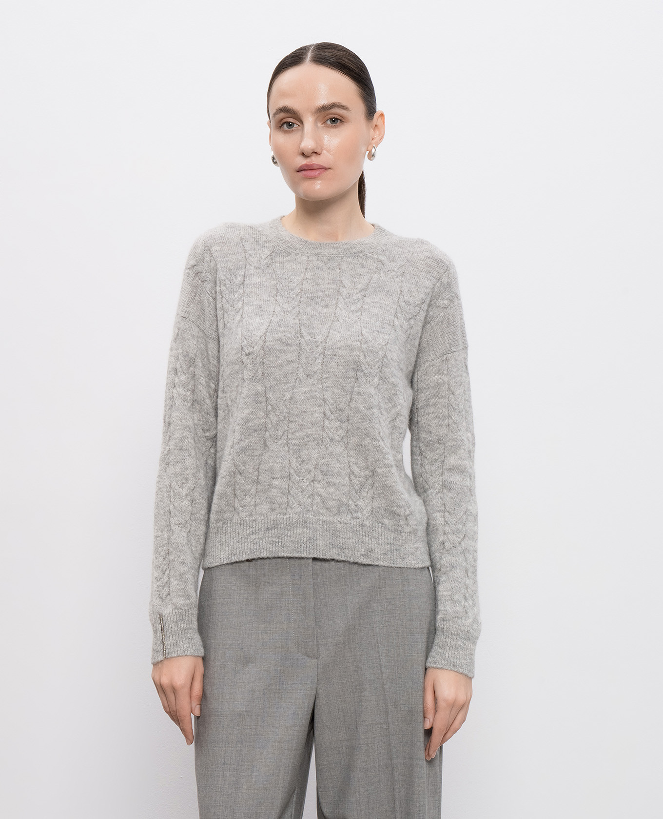 

Gray sweater with wool Peserico, Grey