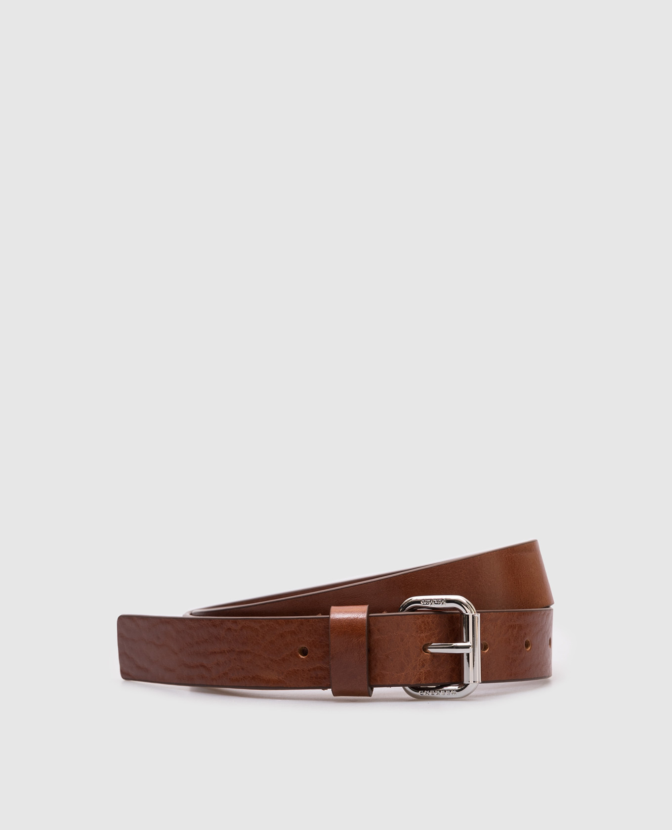 

Brown leather belt AFONA with logo Max Mara Weekend