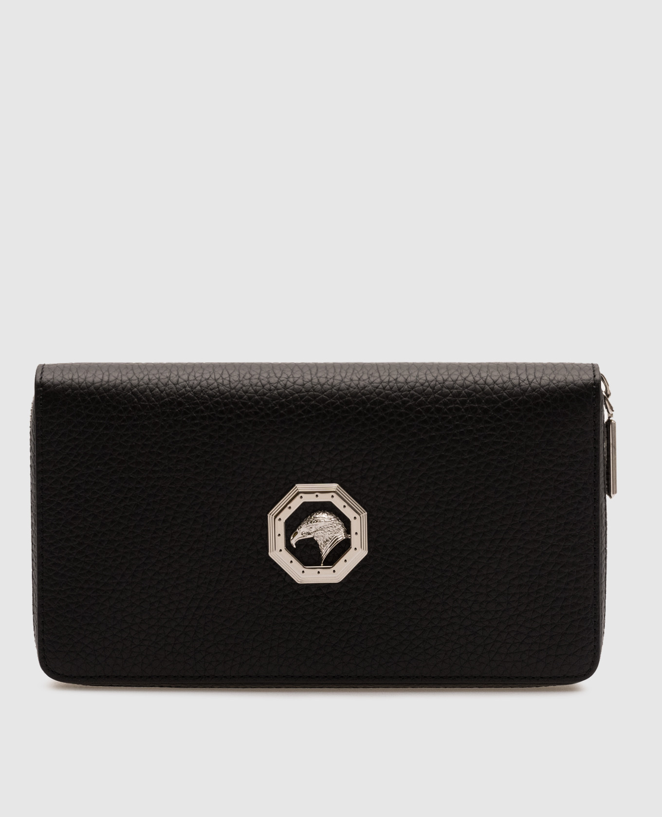 

Black leather wallet with logo Stefano Ricci