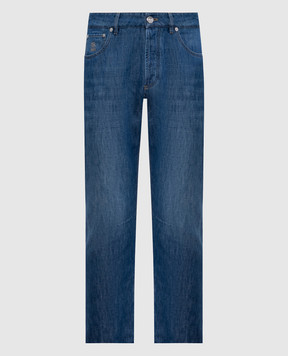 Brunello Cucinelli Blue jeans with linen M239PX1290