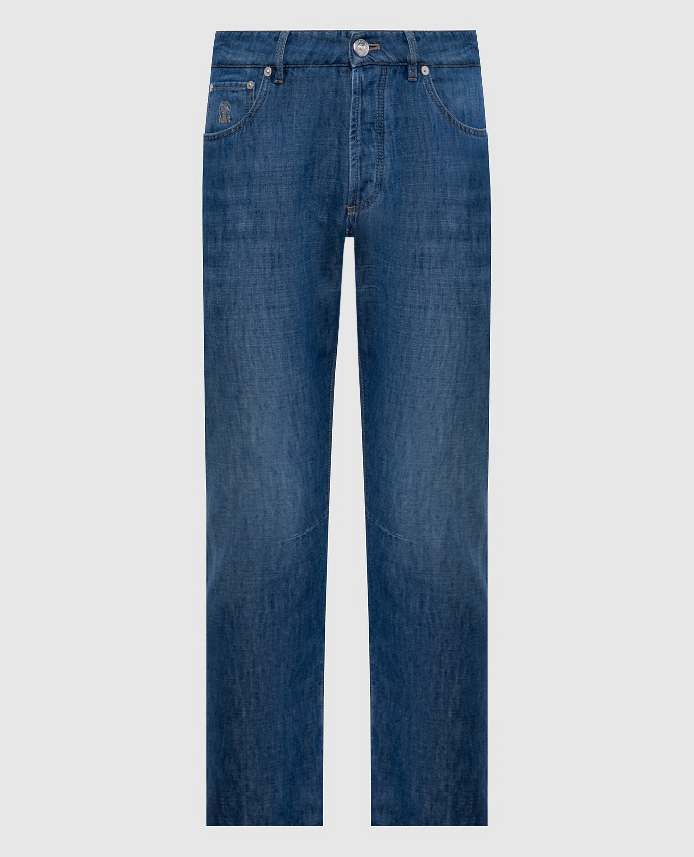 

Blue jeans with linen Brunello Cucinelli