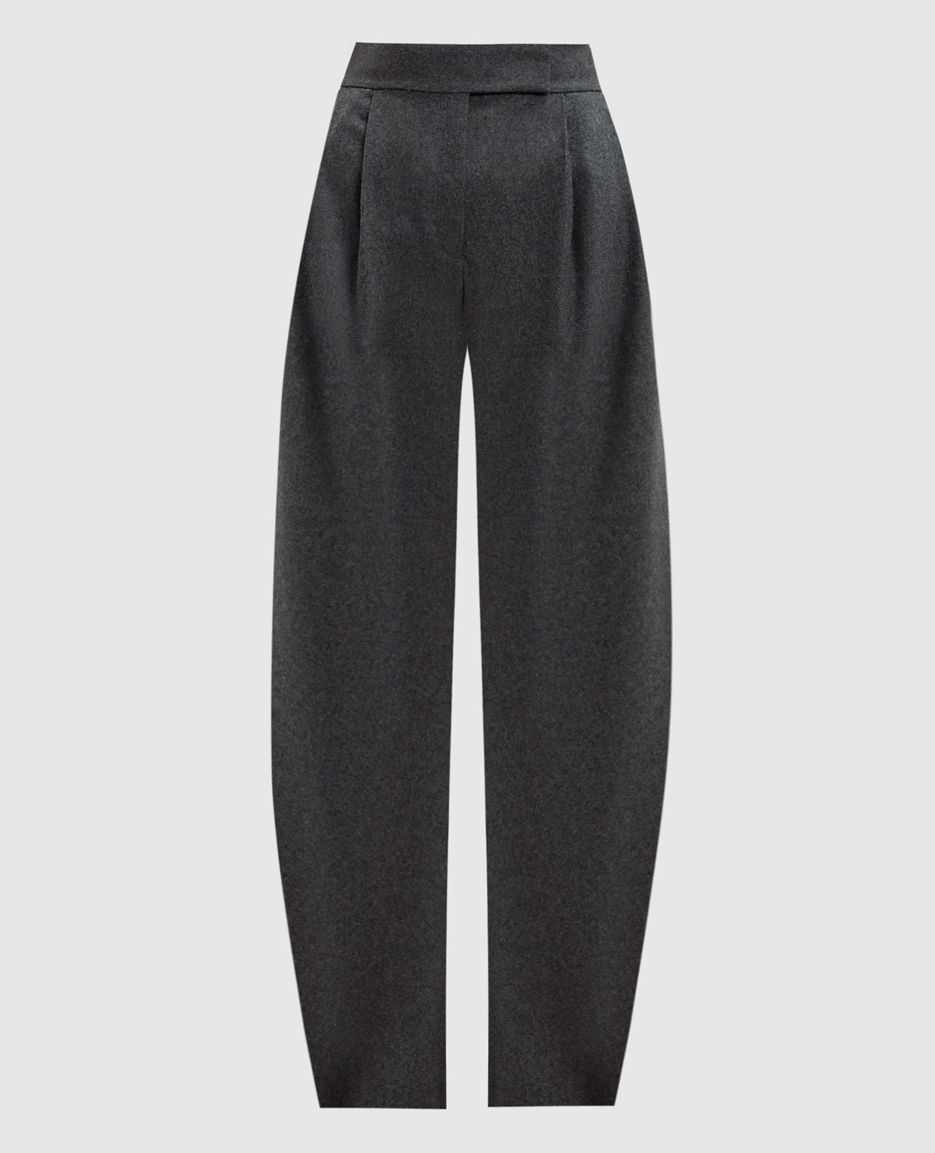 

Gray wool Gary trousers with embroidered logo The Attico, Grey