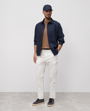 Cashmere&Whiskey Beige silk and cashmere T-shirt FS03