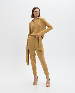 Coperni Beige joggers with lurex COPML120Y3001