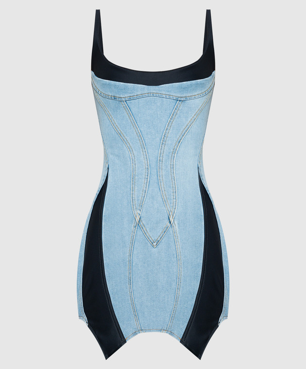 Thierry Mugler - Blue denim mini dress 24P6RO1490246 - shop with European  delivery at Symbol