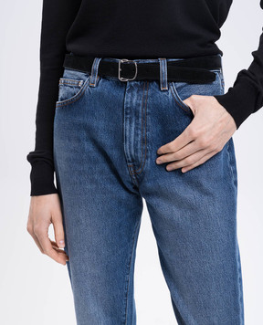 Toteme Black suede belt 253WAM0047LE0004