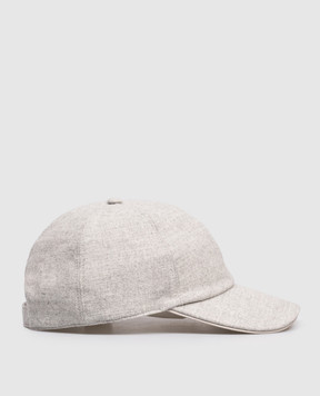 Peserico Grey wool cap with logo R76050C0CC642