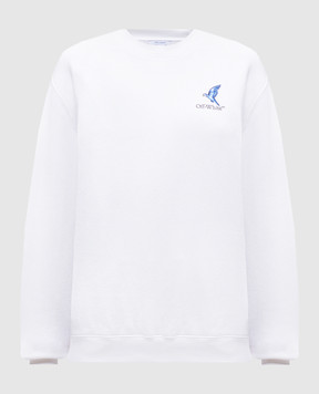 Off-White White sweatshirt with print OWBA055S25FLE001
