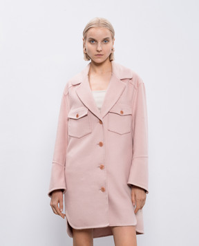 Ermanno Scervino Pink coat made of wool D456D725GVJ
