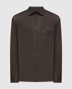 Stefano Ricci Brown silk shirt CJ007302BG3001