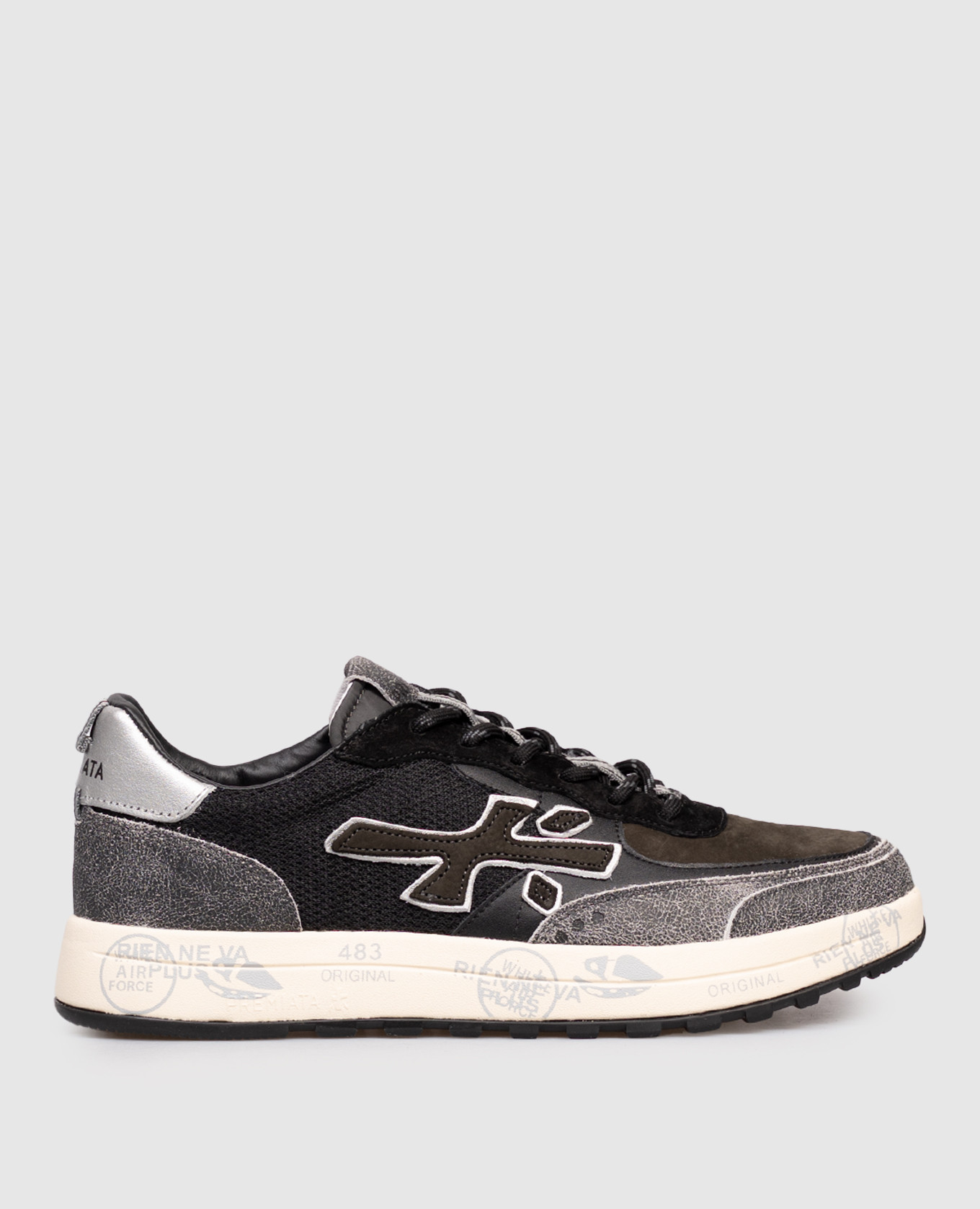 Black NOUS combination sneakers Premiata