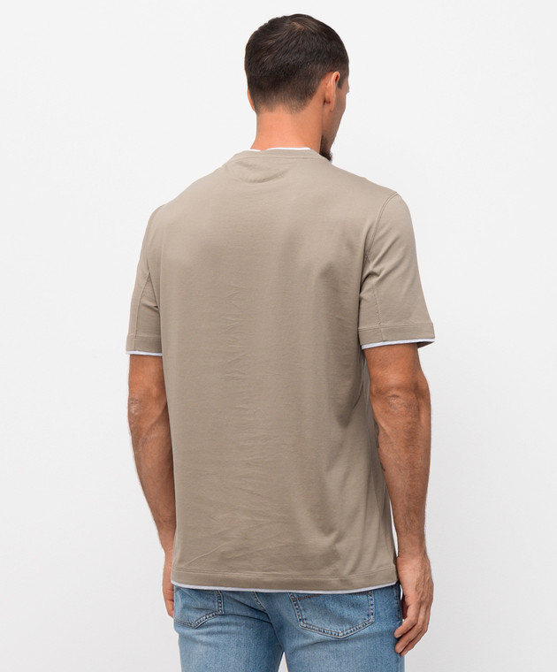 Brunello Cucinelli - Beige T-shirt M0B137427 - shop with