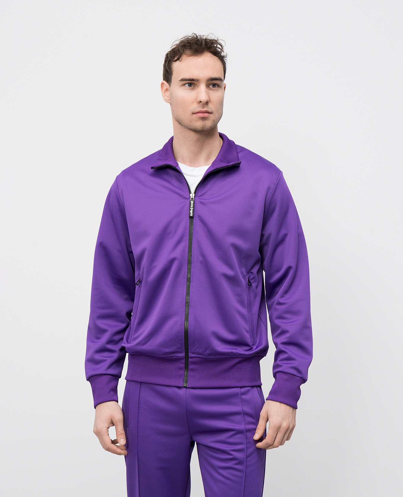 

Purple sports jacket with logo print Palm Angels, Violet