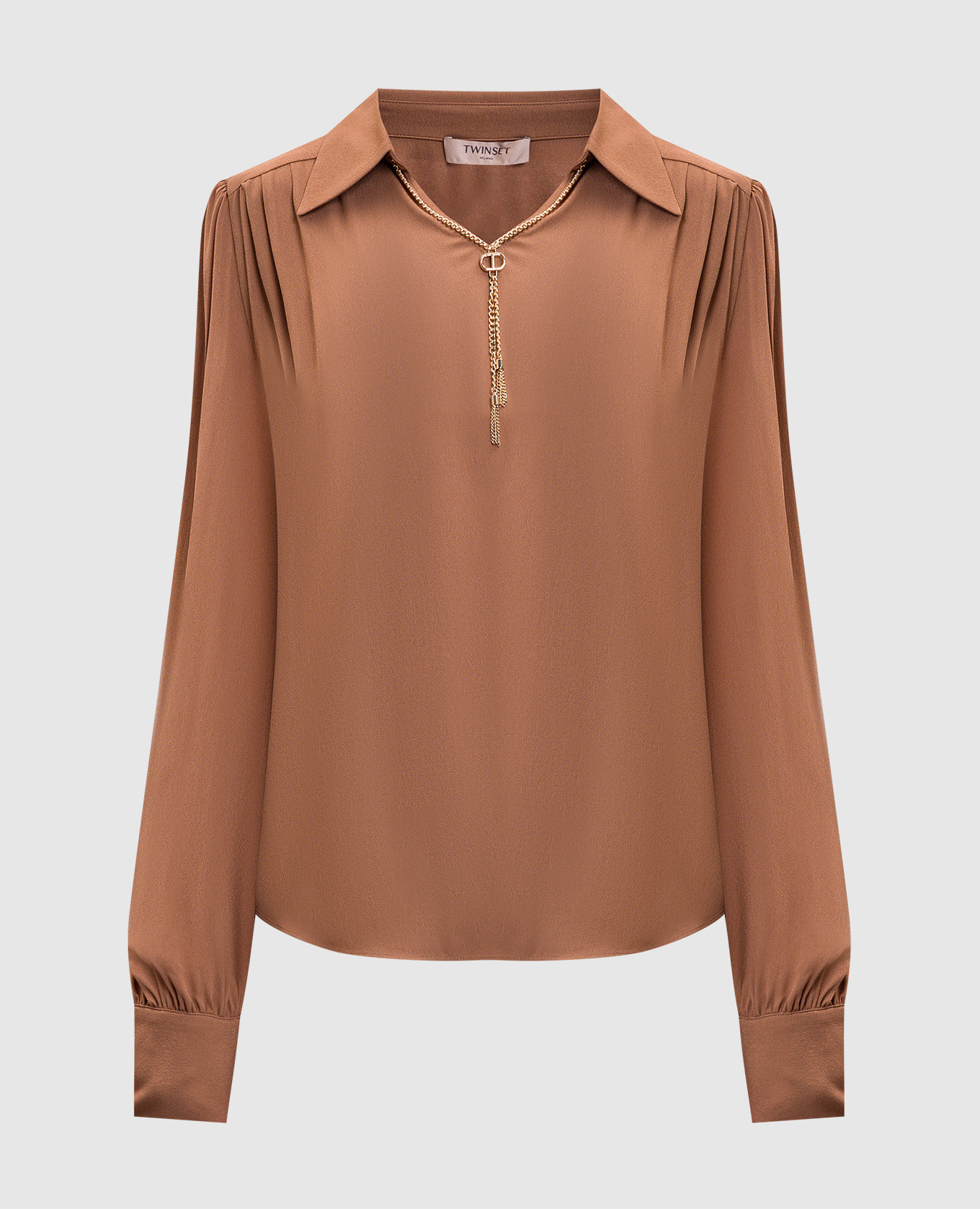 Brown blouse with chain Twinset