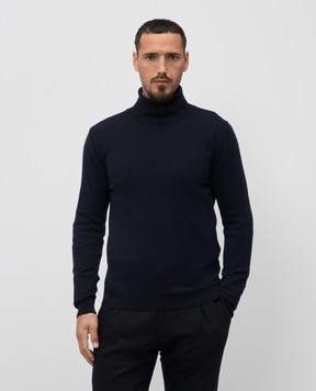MooRER TODI blue cashmere and silk golf shirt TODIWS5