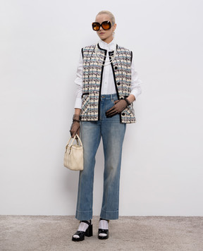 Valentino Blue jeans with a worn effect 7B3DD20G9HC