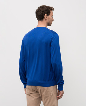 Tom Ford Blue silk jumper KCL057YMS135