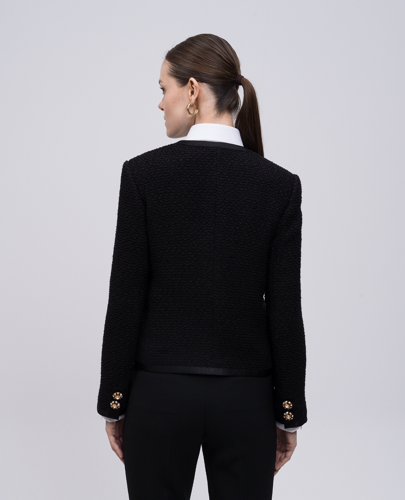 

Black wool and silk tweed jacket Dolce&Gabbana