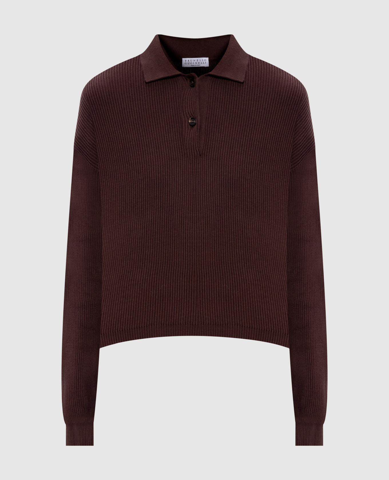 Brown ribbed sweater Brunello Cucinelli