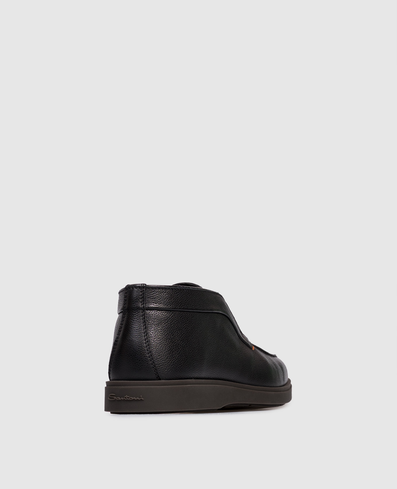 

Black leather deserts with fur Santoni
