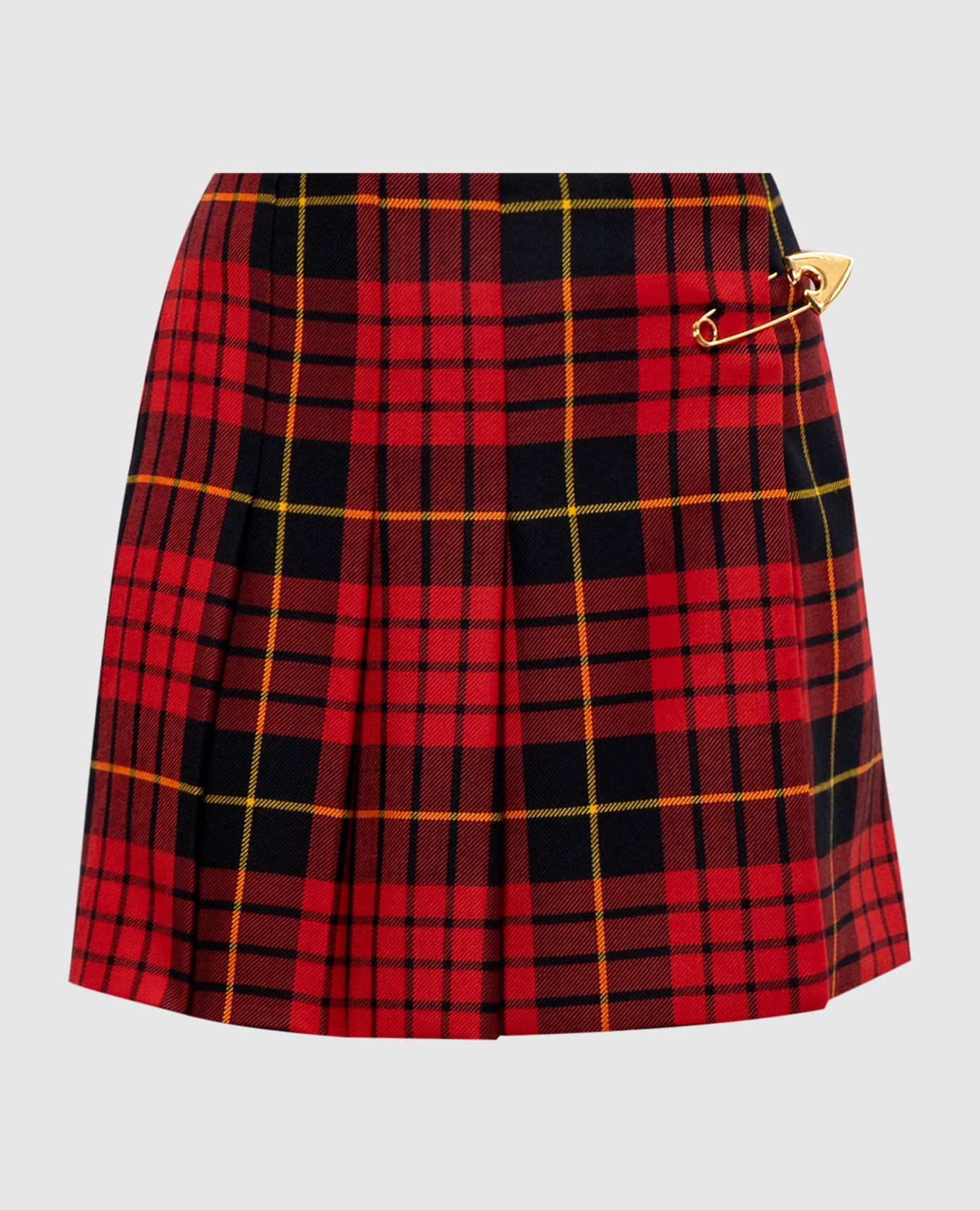 

A red check skirt made of wool Alexander McQueen, Красный