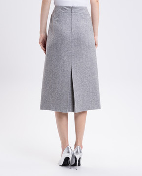 Ermanno Scervino Gray skirt with wool D472O306GVP