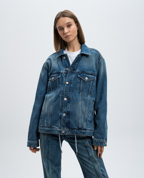 Y Project Blue denim jacket with logo patch 207JA001D22