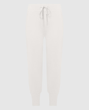 Allude White joggers with silk and cashmere 24262024